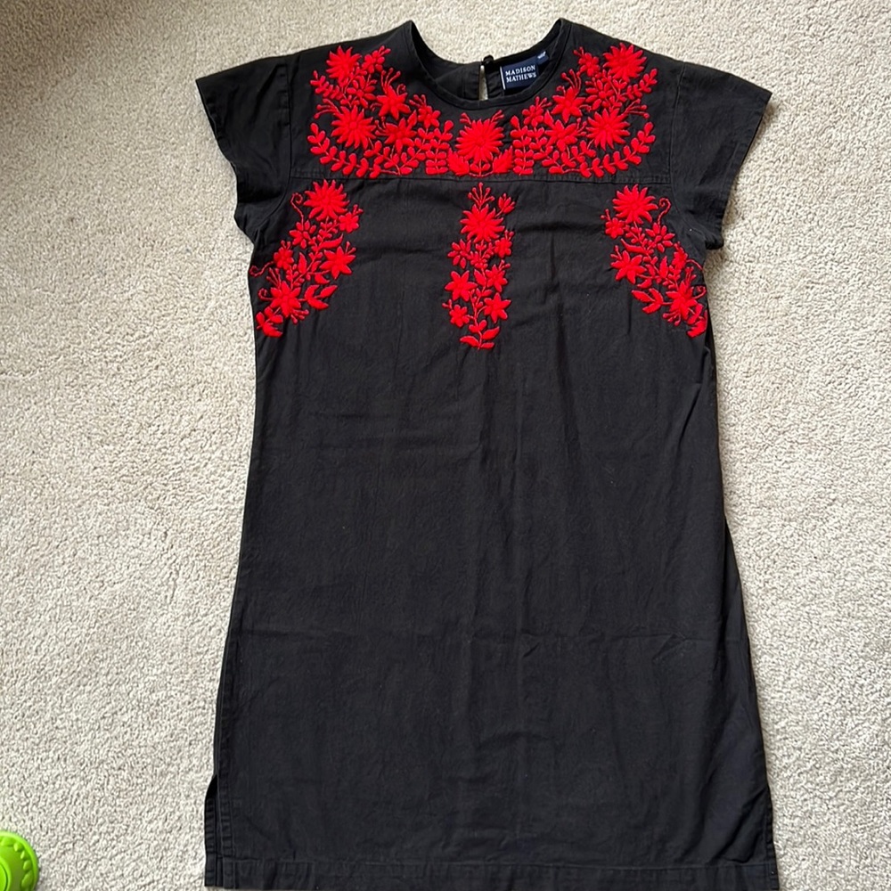 Madison Mathews embroidered dress